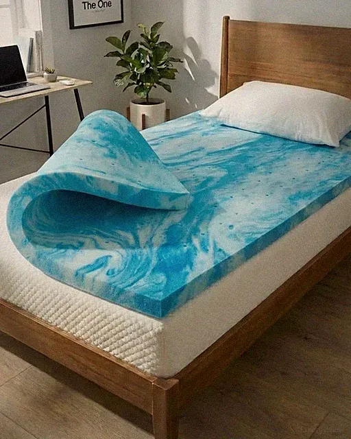 3 Inch Twin Memory Foam Mattress Topper - Cooling Gel Infused Bed Topper - So...