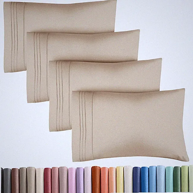 4 Pack Pillow Cases - King Size - 4PC Pillow Cases - 4 Pack Pillow Covers - 4