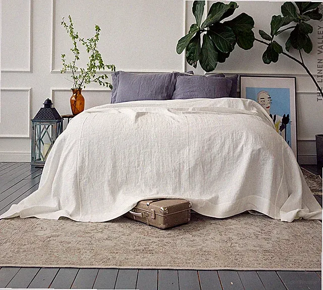 Antique white linen bedspread off white bedspread various sizes cover