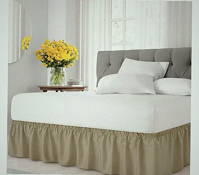 Bed Skirt, King, Taupe, 16”