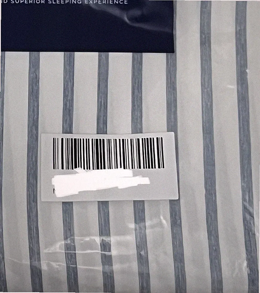 CGK Linens By CGK Unlimited Blue White Striped One Flat Queen Size Sheet