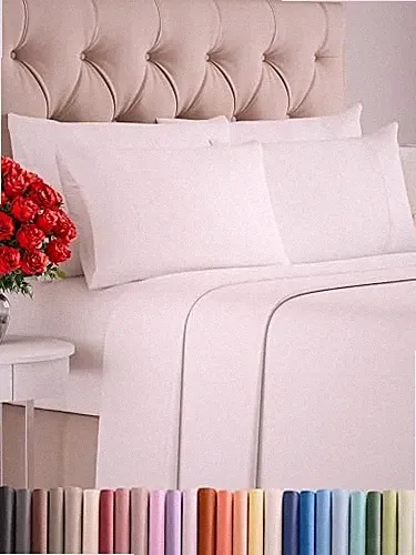 CGK UNLIMITED 6 PIECE SHEET SET HOTEL LUXURY KING ANTIQUE WHITE