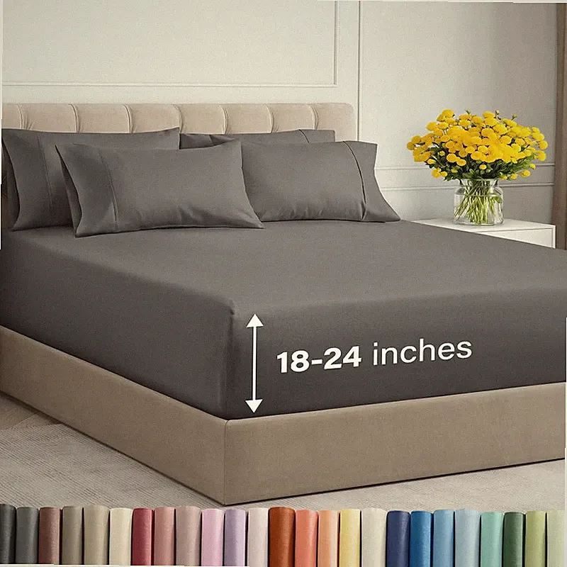 Cgk Unlimited Extra Deep Queen Sheet Set - 6 Piece Breathable And Cooling
