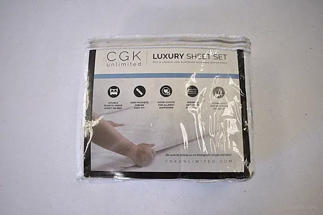 CGK Unlimited King Size Sheets 6-Piece White Hotex Luxury Bedding Wrinkle Free