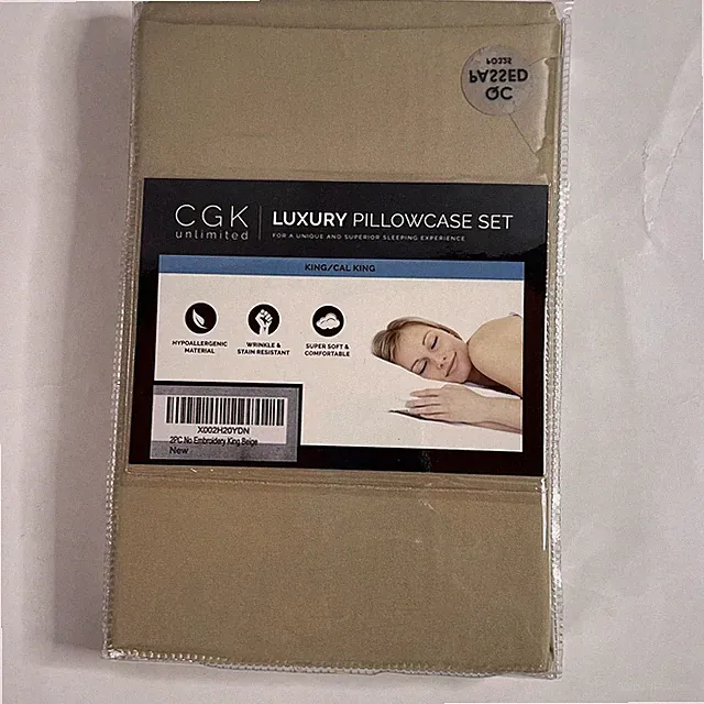 CGK Unlimited Luxury 2 Piece Pillowcase Set King/Cal King Hypoallergenic