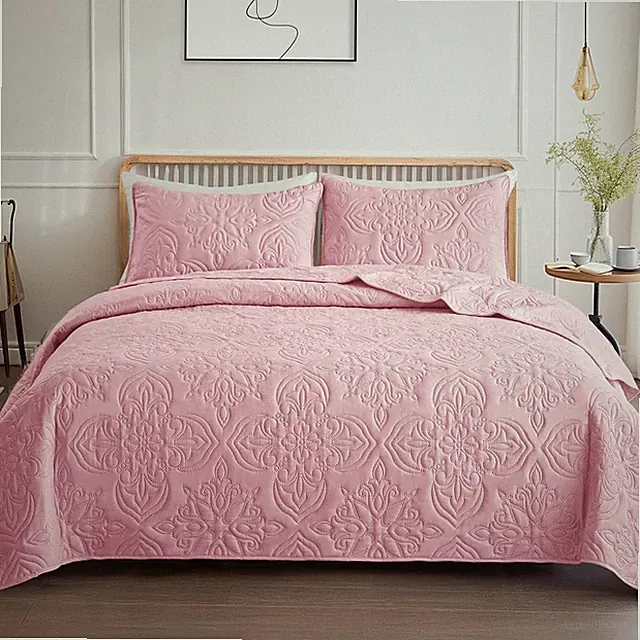 Damask/Vintage/Elegant/Lightweight,Reversible Bedspread Set - GG Home