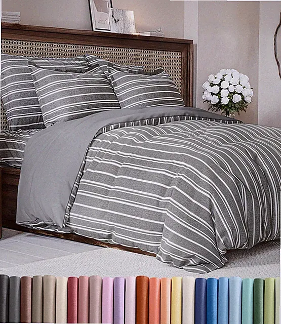 Duvet Cover Queen Size Set - Extra Soft Queen Duvet Cover 90" x 90" with 2 Pi...
