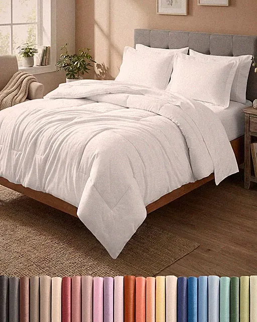 Full Comforter Set - 7 Piece Bed in a Bag Full Size Bed Set - Down Alternativ...
