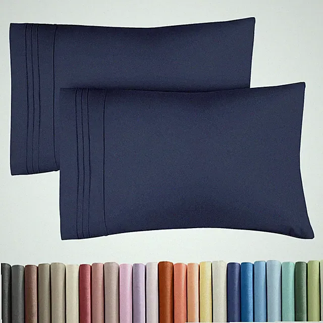 King Pillow Cases Set of 2 - Ultra Soft Hotel Quality Pillowcase Covers - Com...