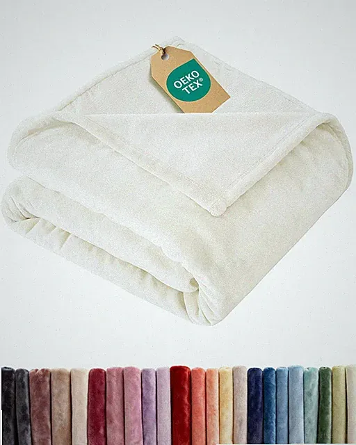 King Size Fleece Blanket Ultra Soft Flannel Lightweight Luxury Bed 76chars