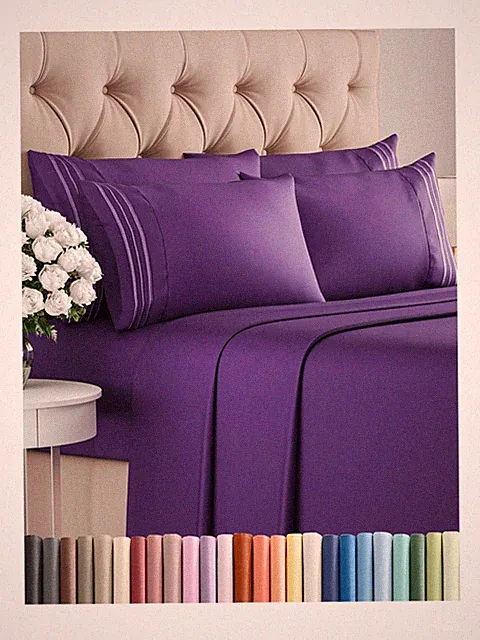 King Size Sheet Set - 6 Piece Set - Hotel Luxury Bed Sheets - Extra Soft - Deep