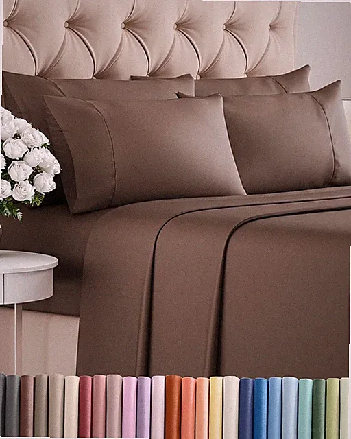 Queen 6 Piece Sheet Set Comfy Breathable & Cooling Ultra Soft Hotel Luxury...