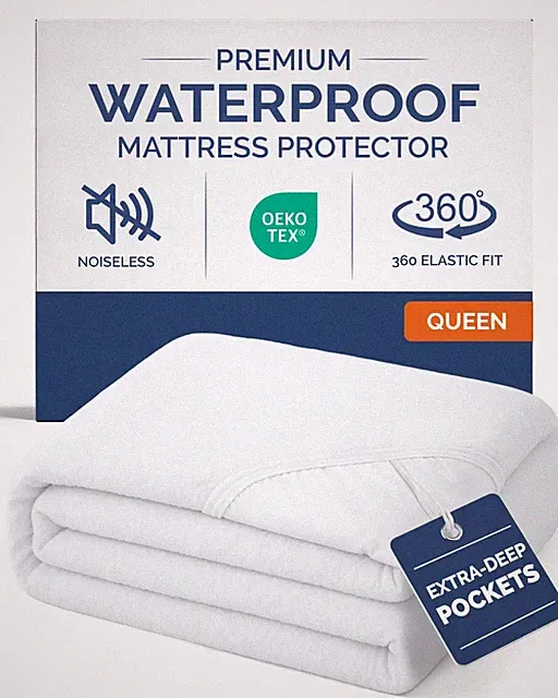 Queen Mattress Protector Waterproof - Mattress Cover Queen Size Bed - Bed Pro...