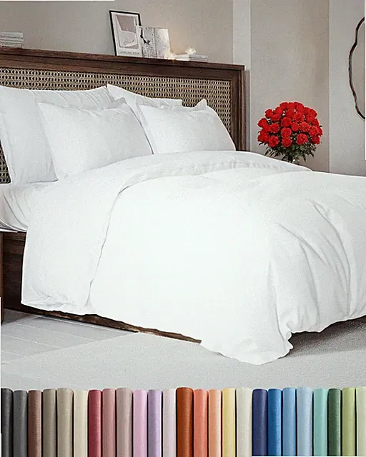 Queen Size Duvet Cover Set 90x90 with 2 Pillow Shams Hotel Luxury Ultra Soft