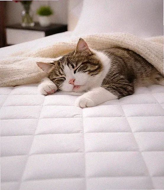 Quilted Fitted Mattress Pad Protector Cal King Size - Elastic Fitted Mattress...