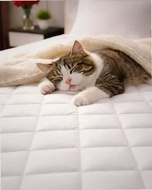 Quilted Fitted Mattress Pad Protector King Size - Elastic Fitted Mattress Top...