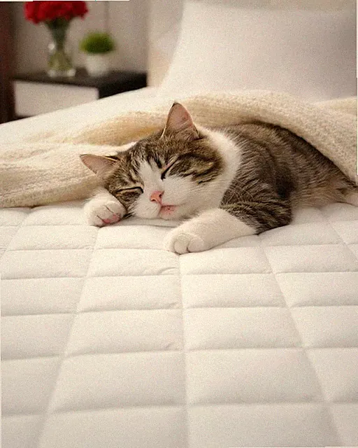 Quilted Fitted Mattress Pad Protector Queen Size - Elastic Fitted Mattress To...