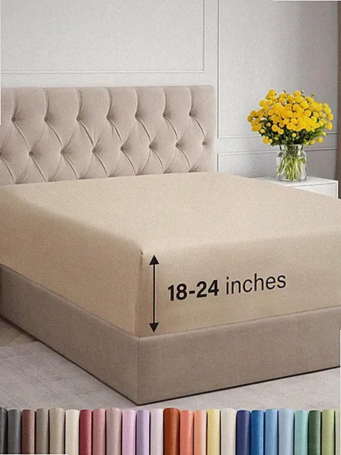 Single bed sheet - Easily fits 18-inch to 24-inch mattresses