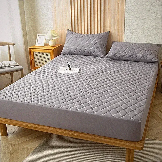 Waterproof Fitted Mattress Protector Cotton Blend Breathable Bed Cover Sheet